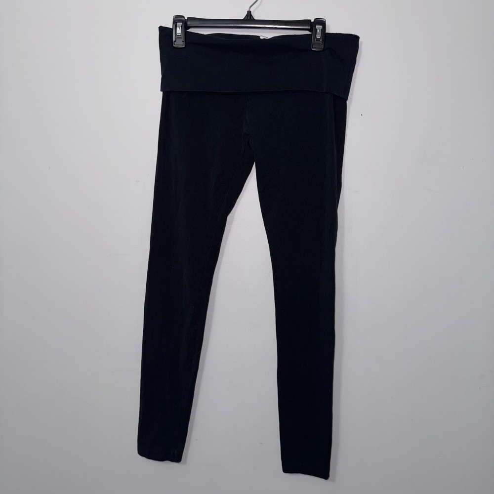 Victoria's Secret Women's Black Fold-Over Waist Leggings Size Medium